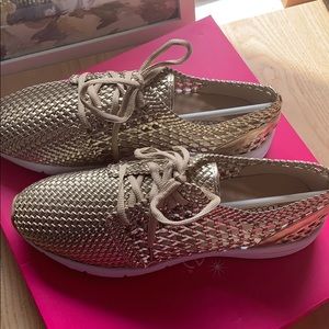Shoedazzle Gold Lena Sneakers-Brand New! 9.5 & 10